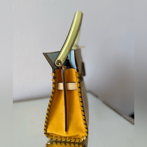 Like new Tory Burch Neutral Small Lee Radziwill Whipstitch Tote Bag $1,498 - Picture 8 of 12